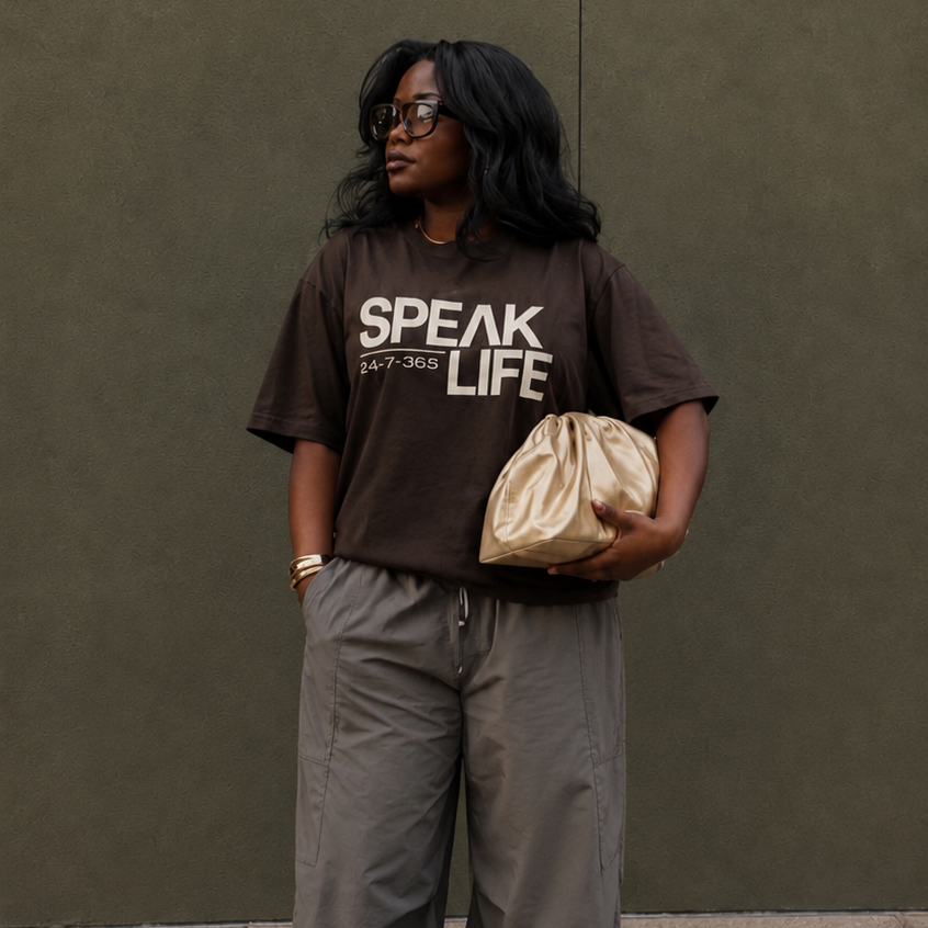 Speak Life Tee - Brown