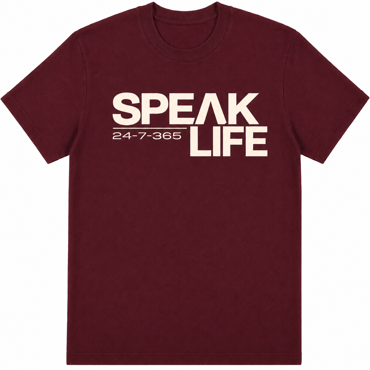 Speak Life Tee - Burgundy
