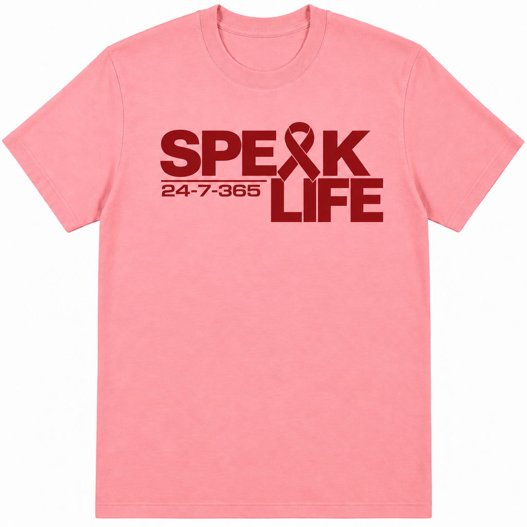 Speak Life Tee - Breast Cancer Pink