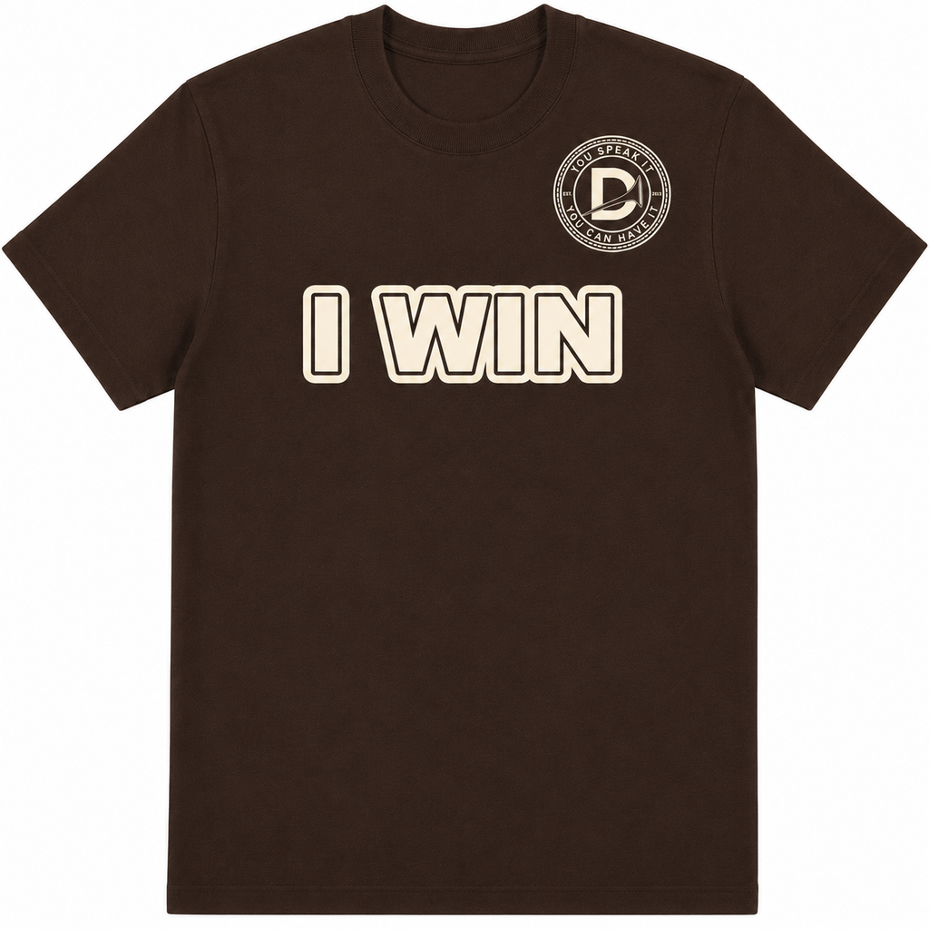 I Win Tee - Brown