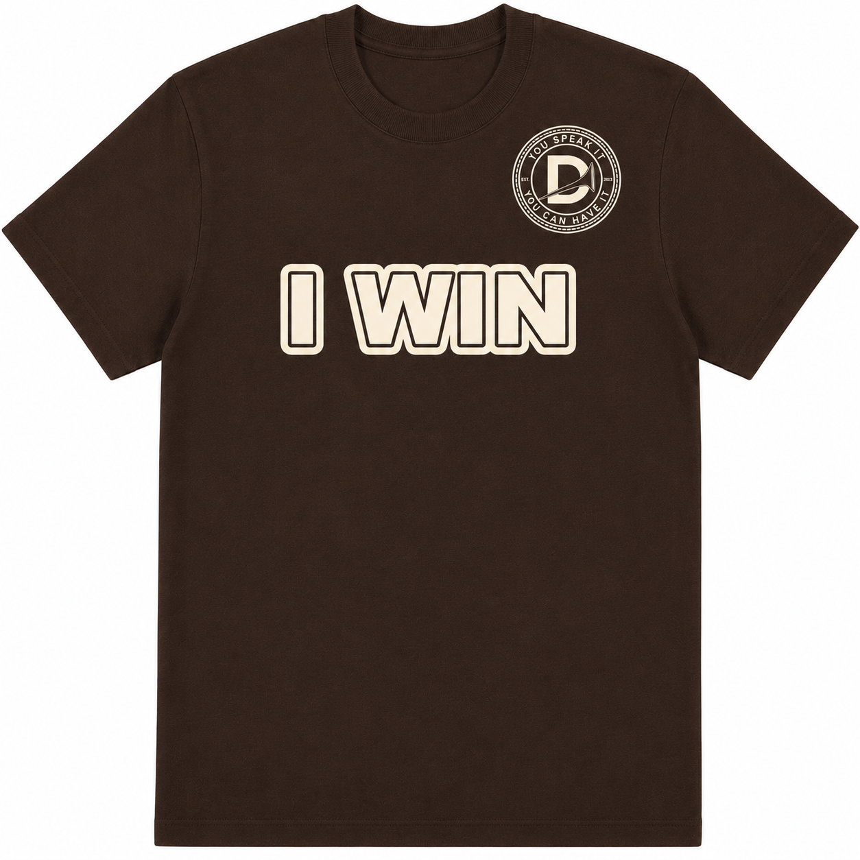 I Win Tee - Brown