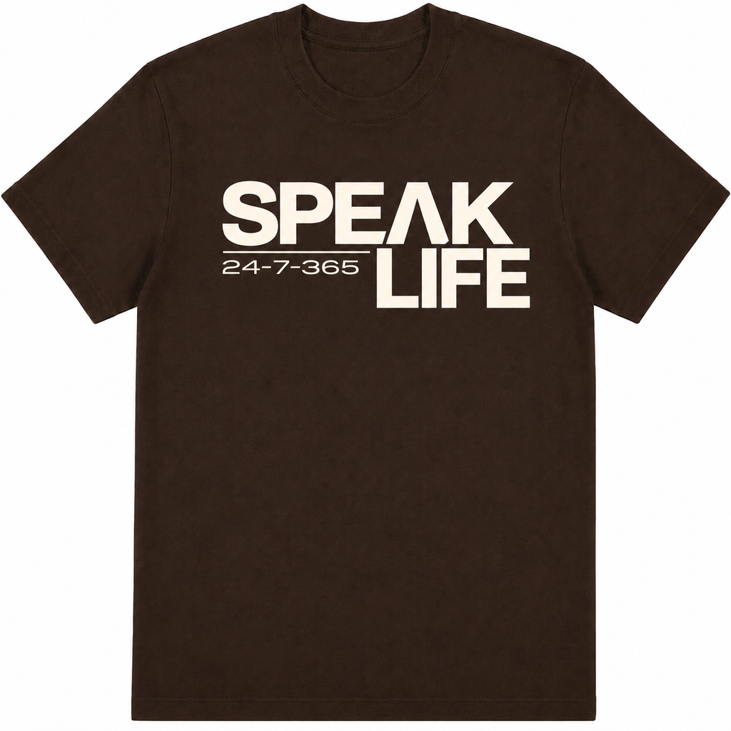 Speak Life Tee - Brown