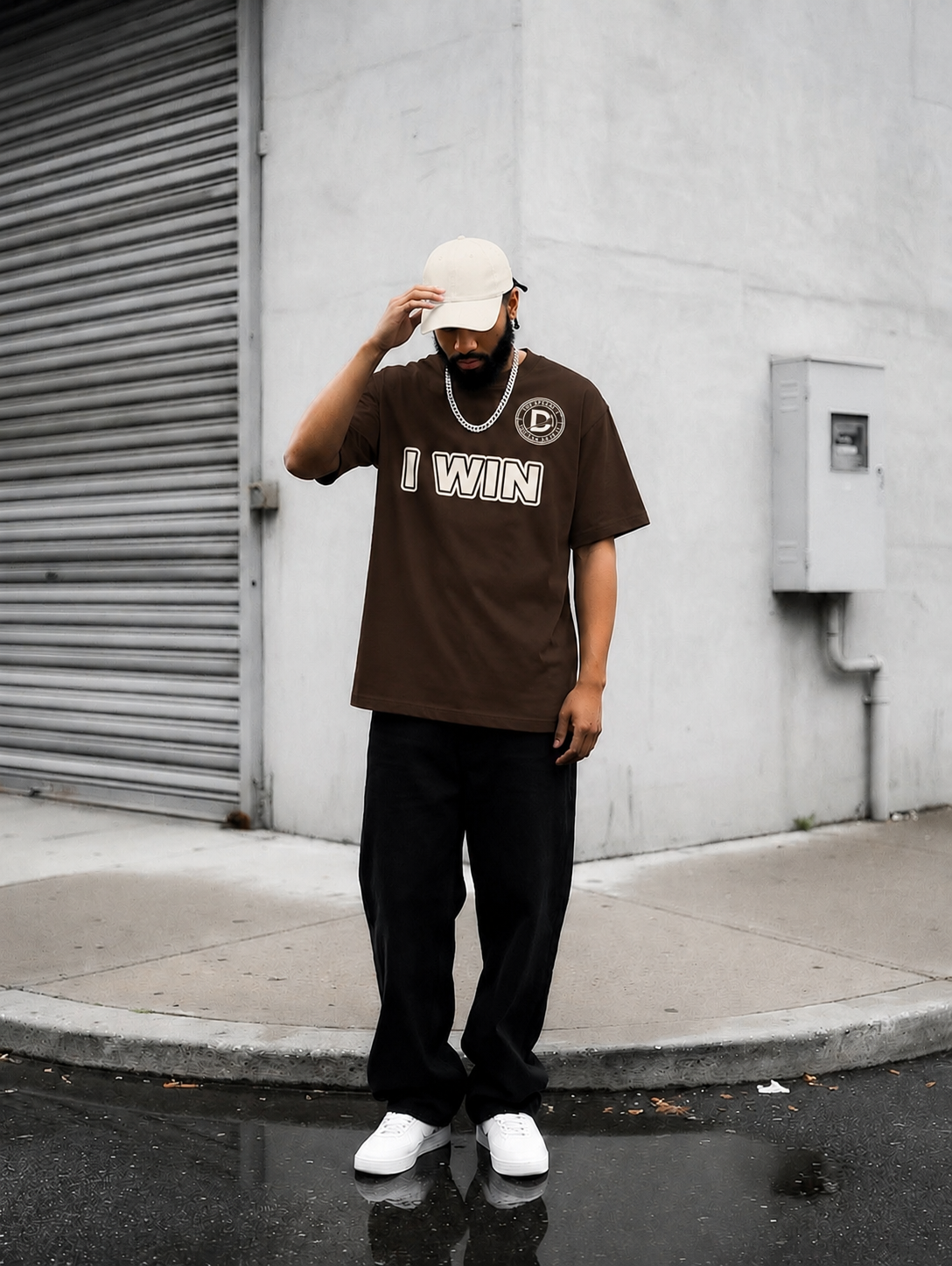 I Win Tee - Brown
