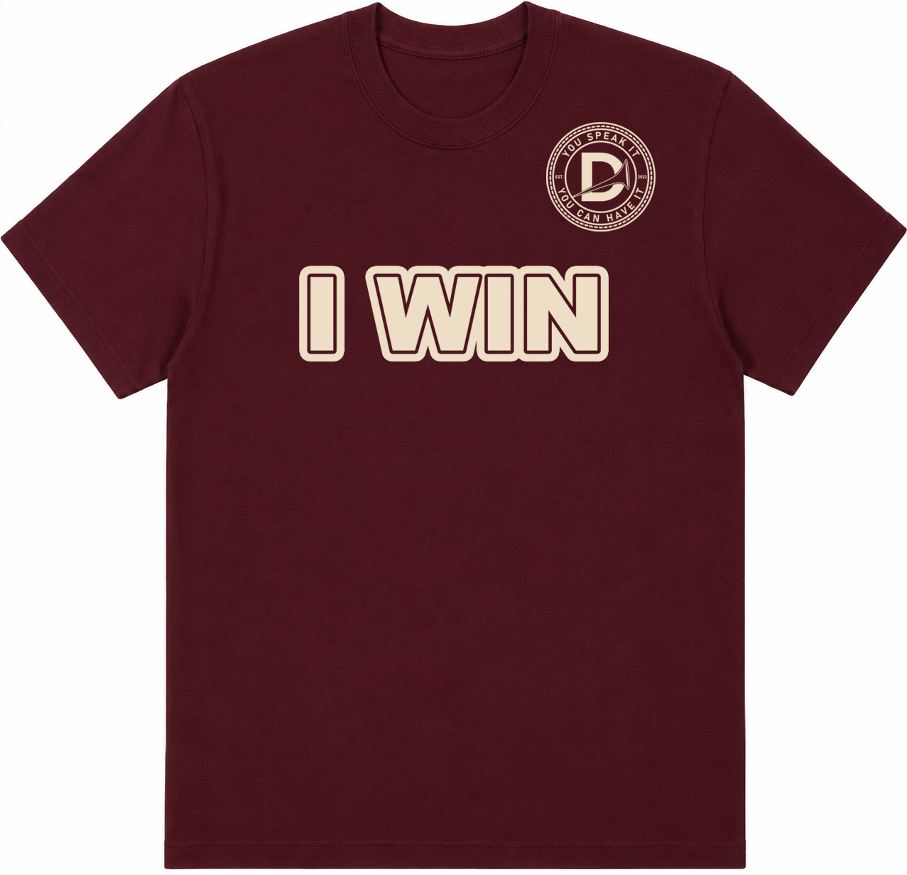 I Win Tee - Burgundy